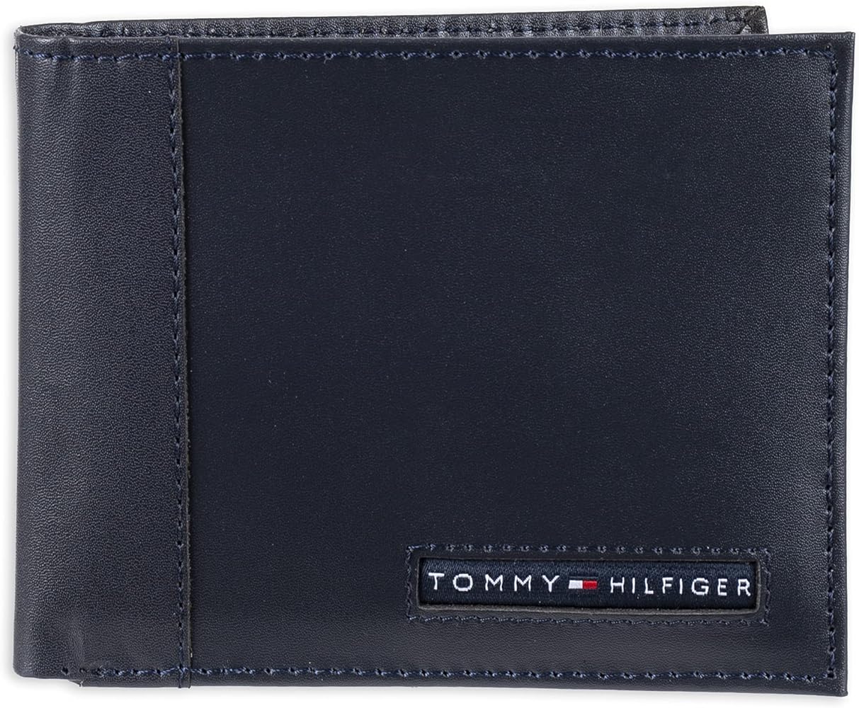 【新品】  トミーヒルフィガー 二つ折り財布 ネイビー TOMMY HILFIGER 二つ折り財布 ネイビー